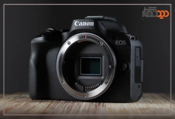 نقد و بررسی دوربین کانن R50 و نمای روبرو